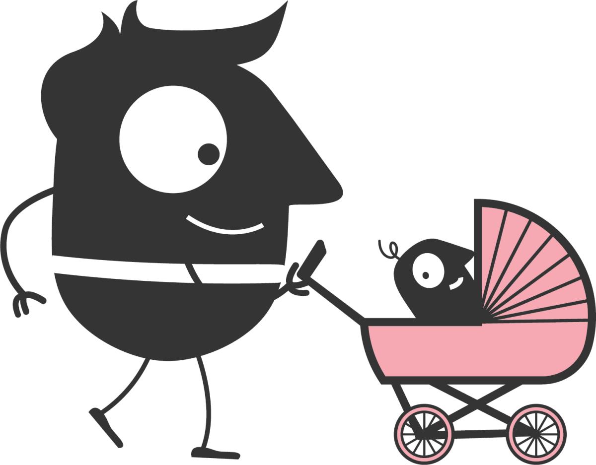 06 EMW Pedestrian Male with Baby Carriage